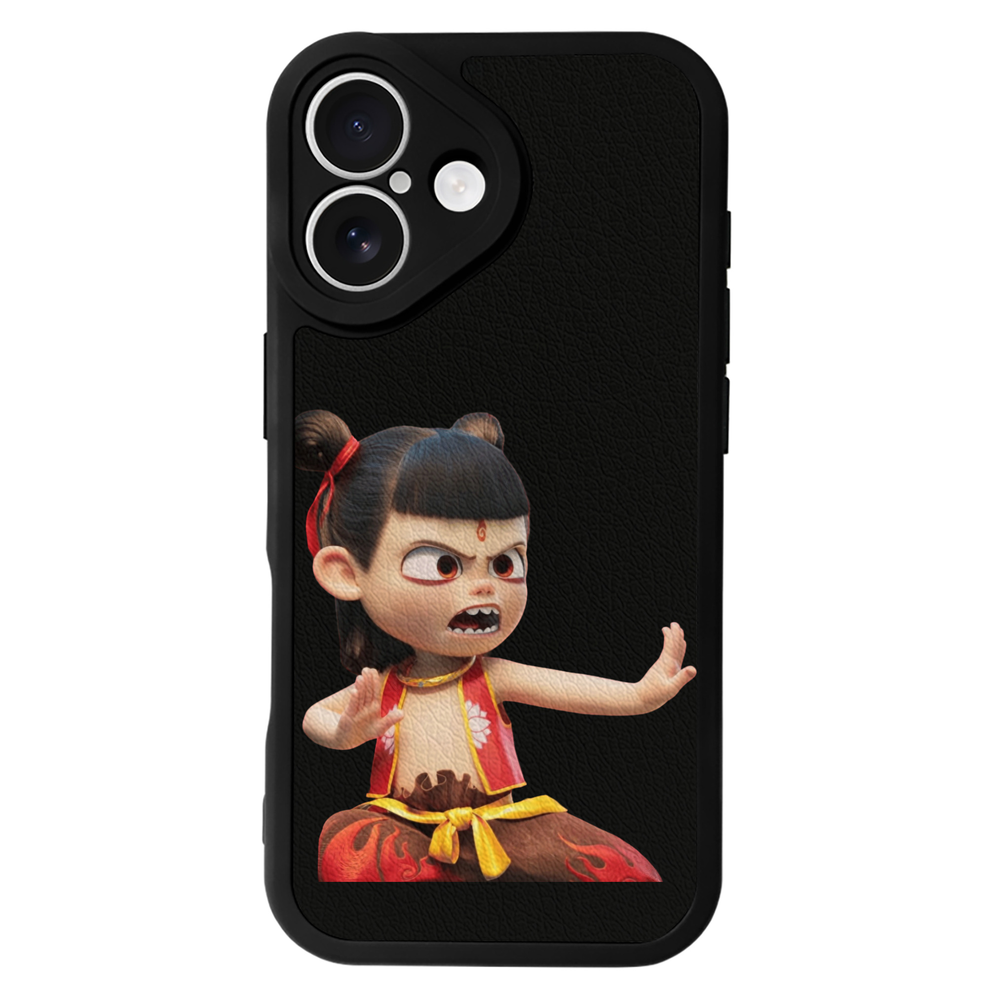 （画像用） Ne Zha 2 ナタ 魔童の大暴れ 【iPhone 16シリーズ対応】シリコンスマホケース（レザー調） 材質：シリコン